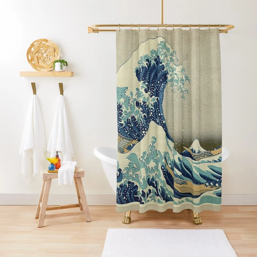 

THE GREAT WAVE OFF KANAGAWA - KATSUSHIKA HOKUSAI Shower Curtain Modern Accessory Bathrooms Shower Curtain Bathroom