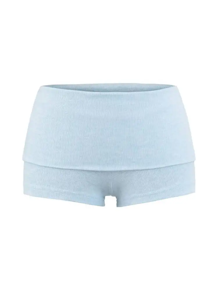 Sexy Low Waist Cuffed Hot orts Tight Fit  Skirt Anti Exposure Bot American College Girl Sle High Elastici Street...