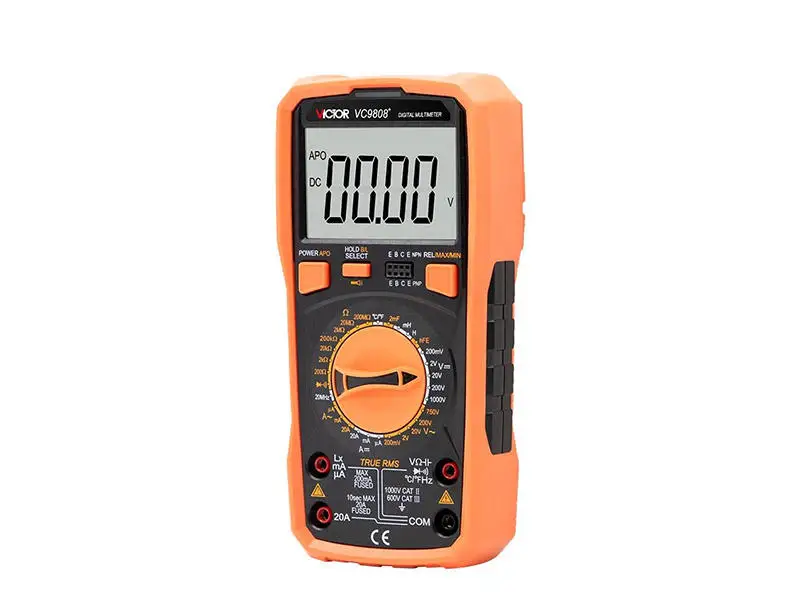 9808+ 2000uF Capacitance Meter 10MHz Frequency Temperature And Inductance Measurement LCR Tester 3 1/2 Digital Multimeter