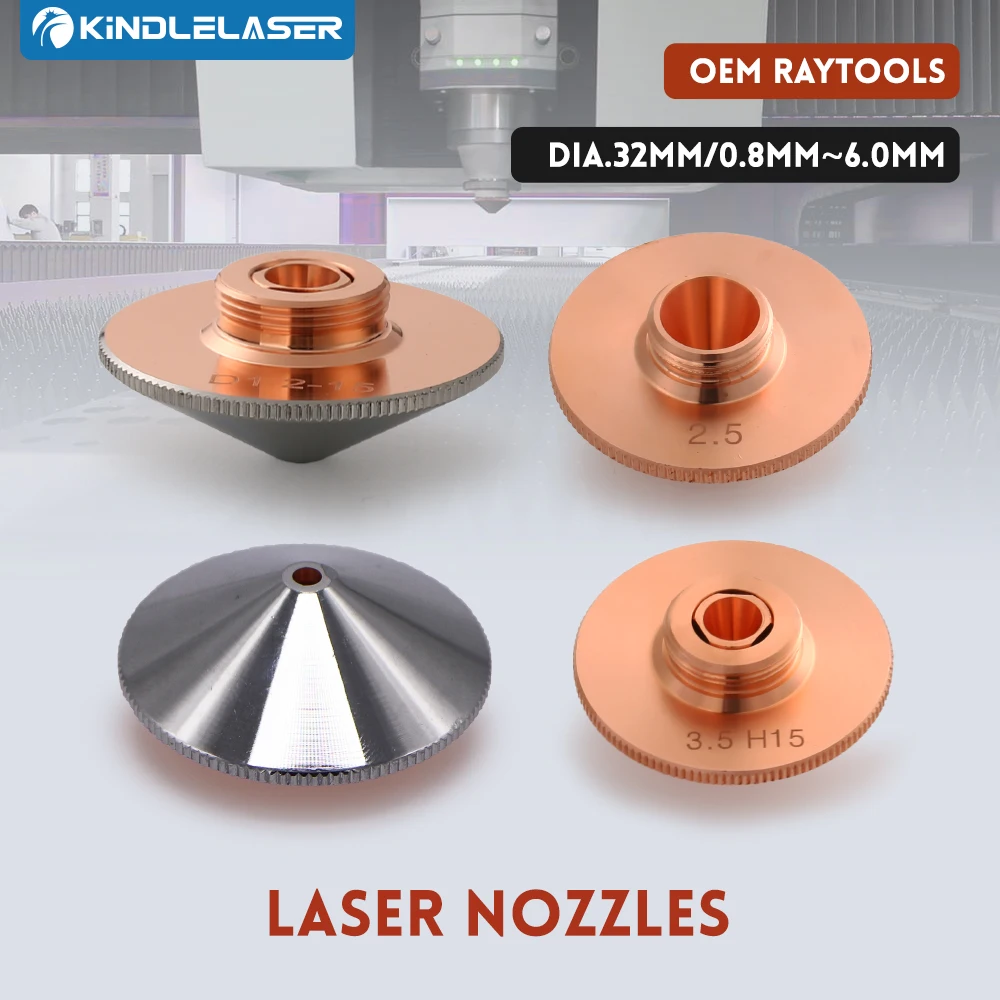 KINDLELASER Raytools Dia.32mm H15 Caliber 0.8-6.0 Single/Double Layers Welding Laser Nozzles for Fiber Laser Cutting CNC Machine