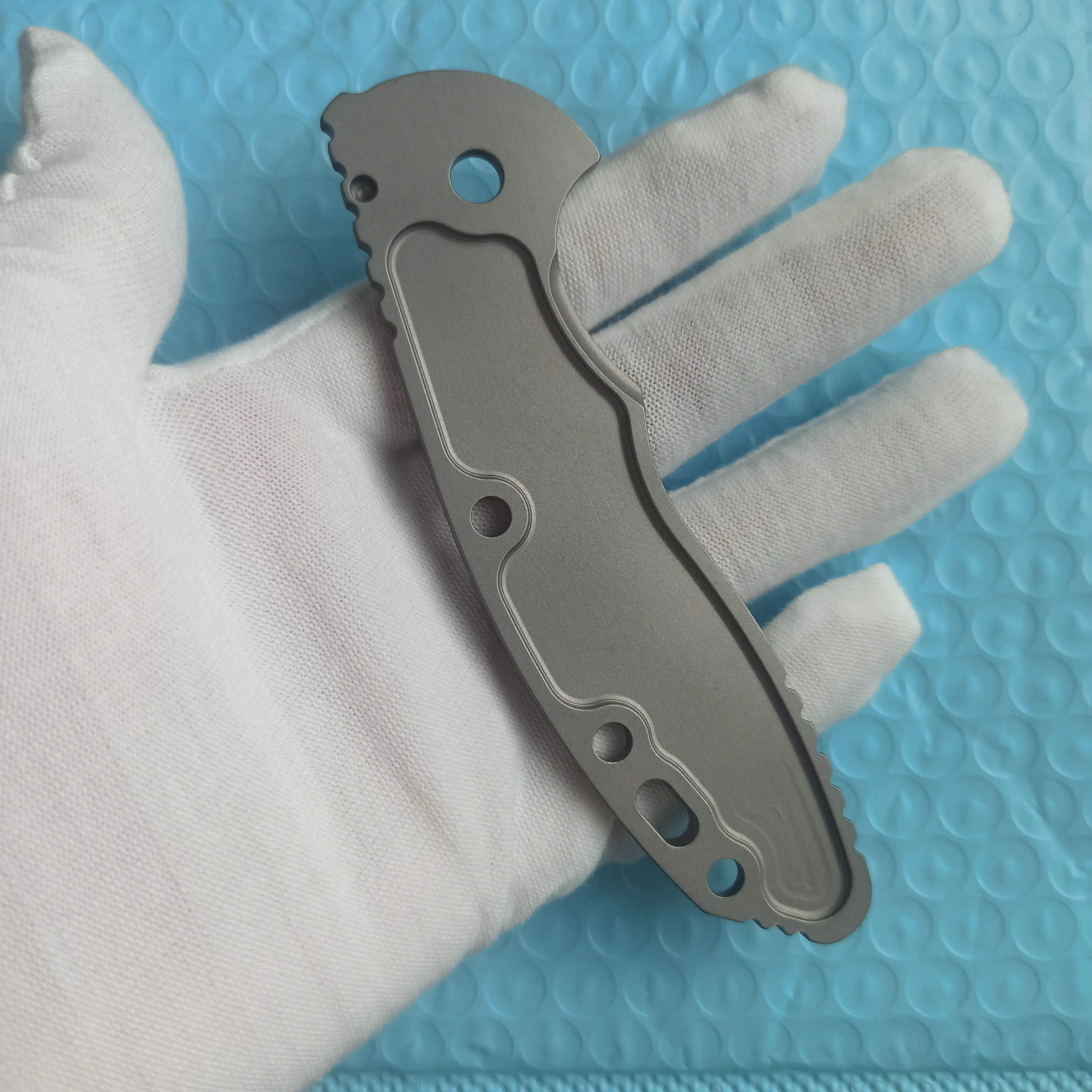 1 Pc Replacement Custom Titanium Alloy Knife Handle Scales for Rick Hinderer XM18 3.5 Knives