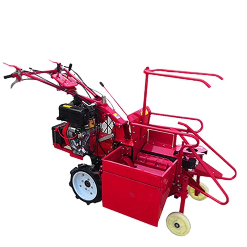 

Straw Harvesting Crushing Integrated Equipment Mini Walking Tractor Single Row Maize Harvesting Machine