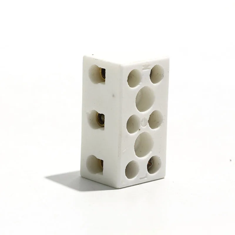 1PC 3-position 8-Hole 30A High Temperature High Frequency Ceramic Terminal Connector Seat Pure Copper High-Power