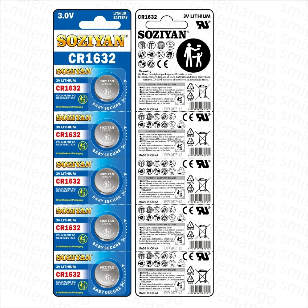 Battery CR1632 Lithium Battery DL1632 BR1632 KCR1632 ECR1632 For Car Remote Control Watch Button Coin Cells