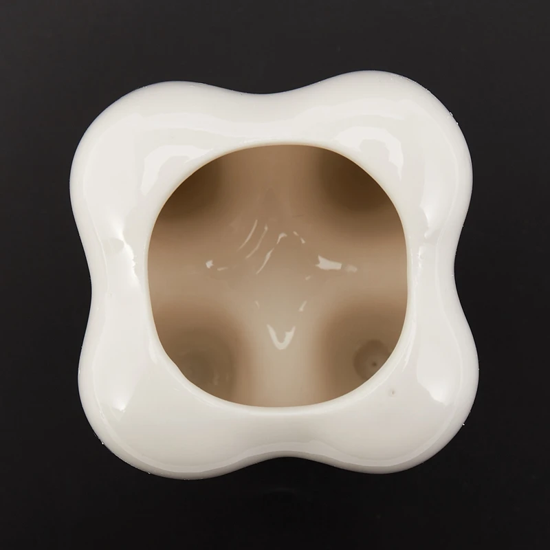 Tooth Shape White Ceramic Flower Pot Modern Design Planter Teeth Model Mini Desktop Pot Creative Gift(Without Plants)