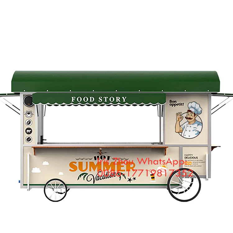 ヴィンテージモバイルファーストフードトラック,多機能トラック,長さ3m,幅2m,新品