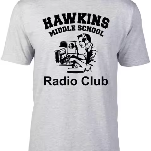 Hawkins Radio Club T Shirt - Funny t-shirt stranger sci fi retro 80s things tv