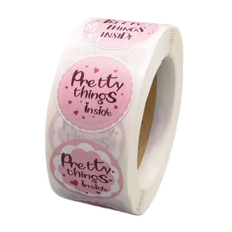 custom.Custom Personalized Sticker Round Business Labels 2.5cm/1 Inch Stamping Stickers Rolls Self-adhesive Thermal Labels