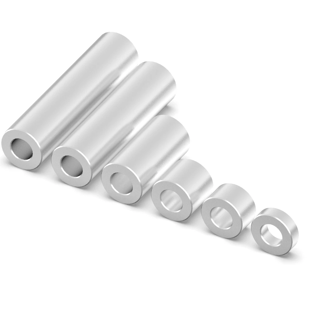 Openbuilds Aluminum Spacers M5 Isolation Column Bore 5.1mm Diameter 10mm Aluminum Alloy Flat Gasket Trap 3D Printer Parts