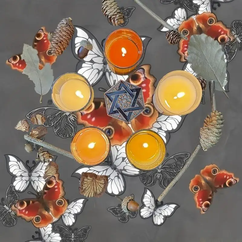 

31BE Flower Pumpkin Astrology Altars Cloth Tarot Tablecloth Divinations Tablecloth