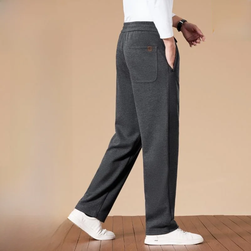 

Мужские повседневные шерстяные спортивные брюки Pierre Cardin, эластичные, прямого кроя, длинные, осенне-зимние, для мужчин среднего возраста, свободного кроя, спортивные