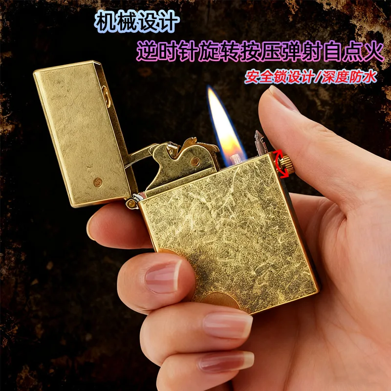 2026 New Portable Ejection Ignition Loud Sound Kerosiene Lighter Retro Creative Ideas for Men’s Gifts