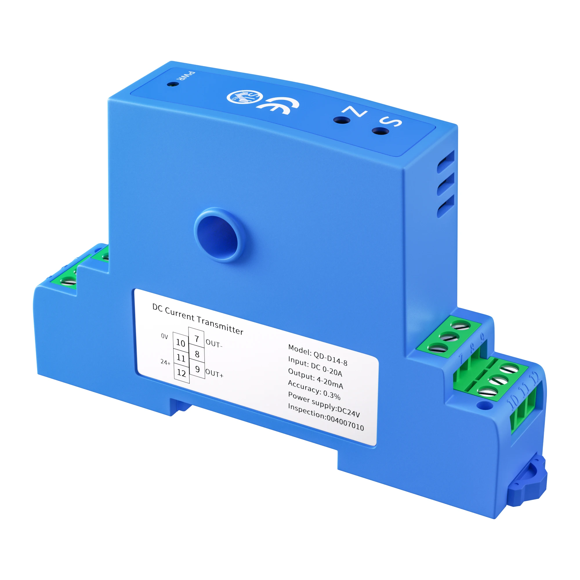 التيار المتناوب 100A الاستشعار الحالي 24VDC 10A 30A 50A 150A تيار مستمر الارسال الحالي 4-20mA 0-5V 0-10V محول التيار