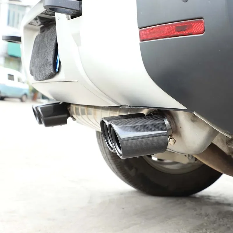 For 2020-2024 Land Rover Defender 90 110 true carbon fiber style stainless steel car muffler exhaust pipe tail cover accessories