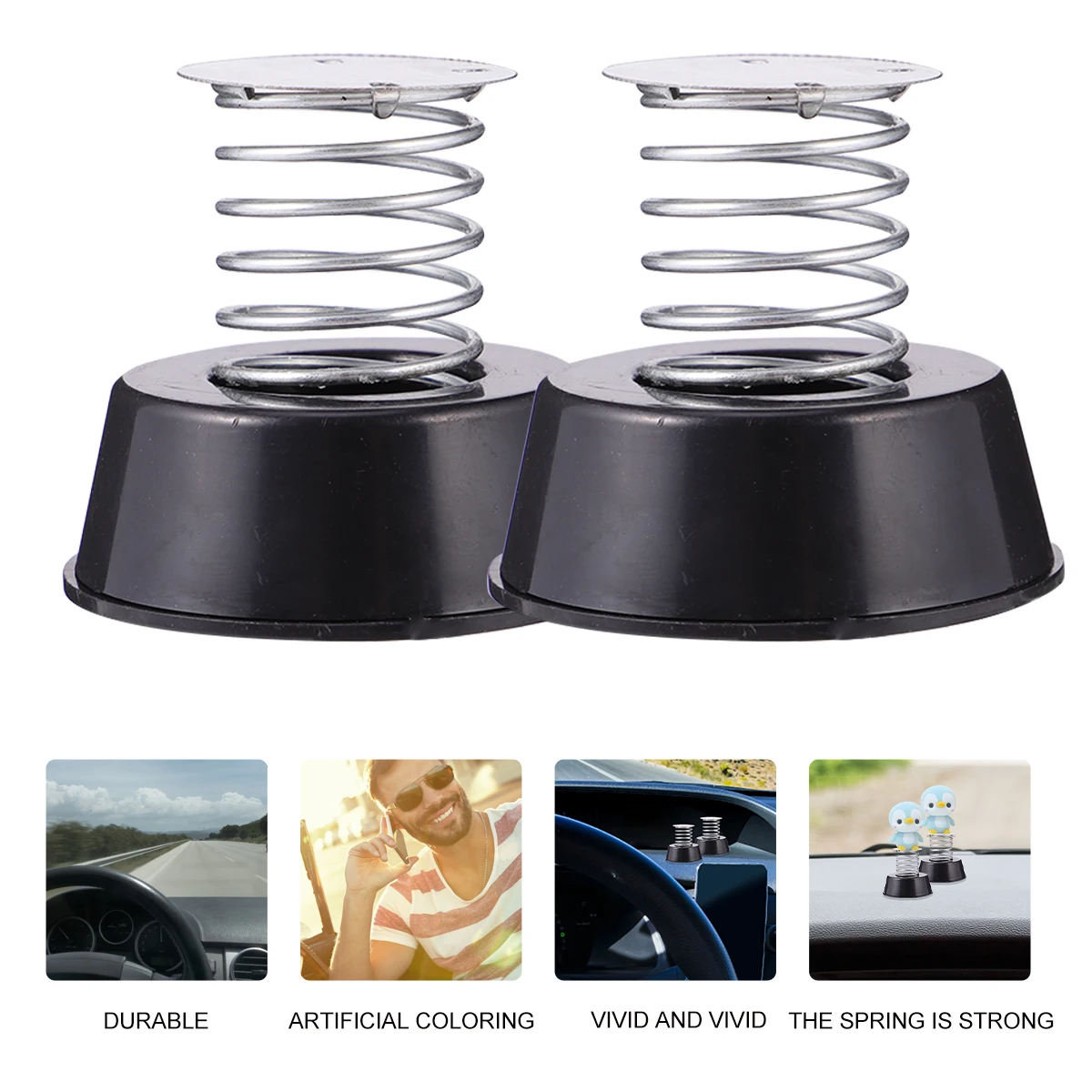 

Durable Iron Shaking Head Spring Base for Bike Motorcycle Car Ornament Accessories DIY Decorations Eco-Friendly Odorless