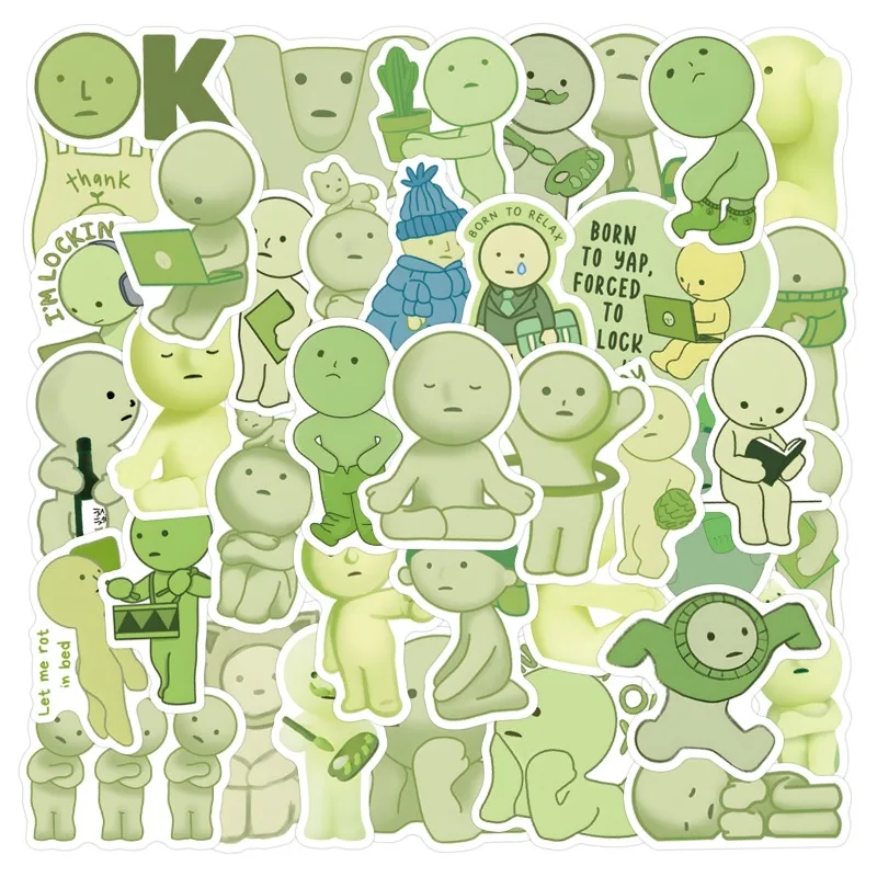 55pcs الكرتون لطيف Smiski شخصية الإبداعية خربش ملصقات الزخرفية