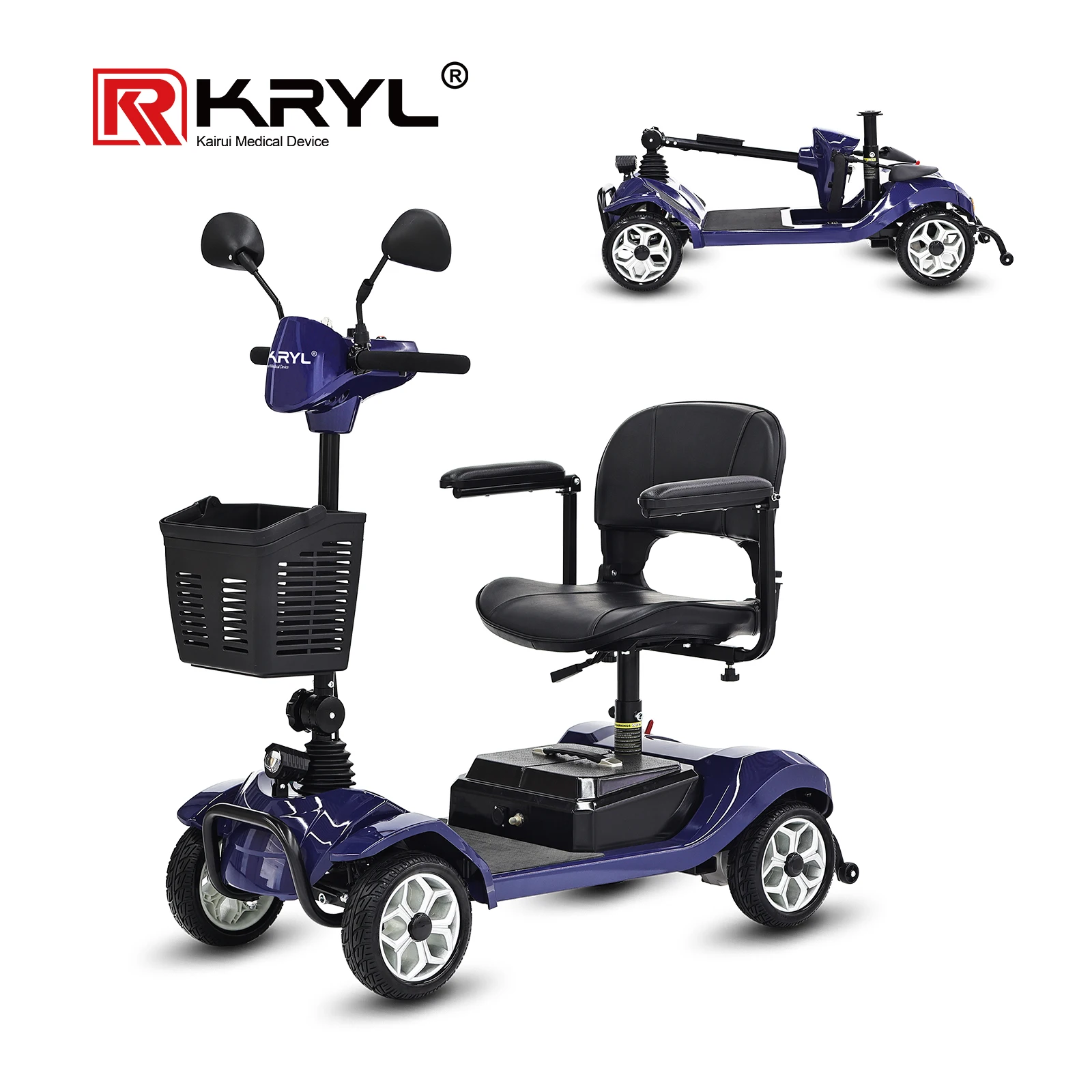 KRYL Hot Selling High Range All Terrain Use Elderly 4 Wheel Mobility Scooter