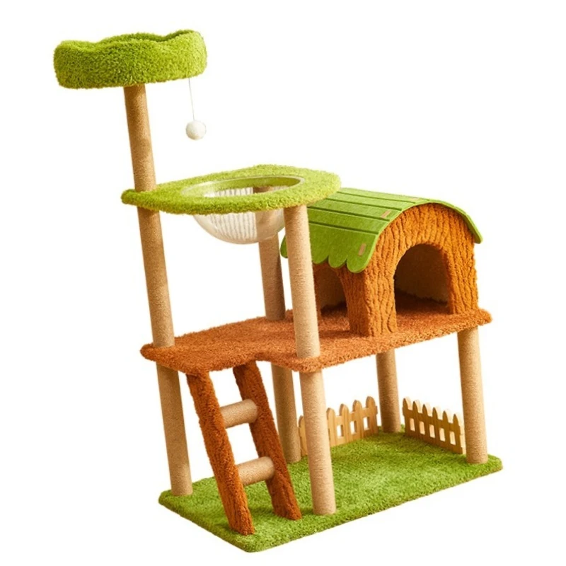

Luxury Durable Cat Tree with Sisal Posts, Multi-Level Condo for Climbing and Play