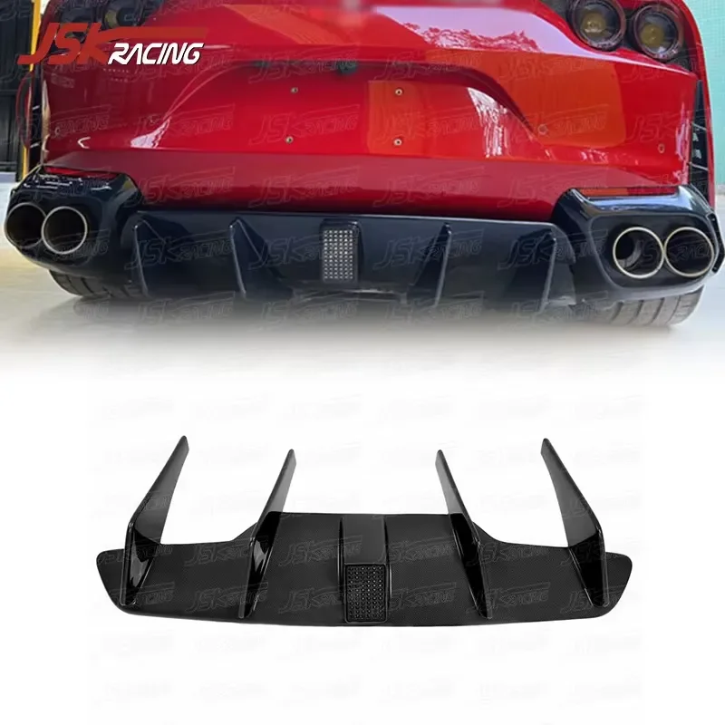Mans Style Dry Carbon Fiber Rear Diffuser Rear Lip for Ferrari 812 2017-2020 Rear Bumper Splitters
