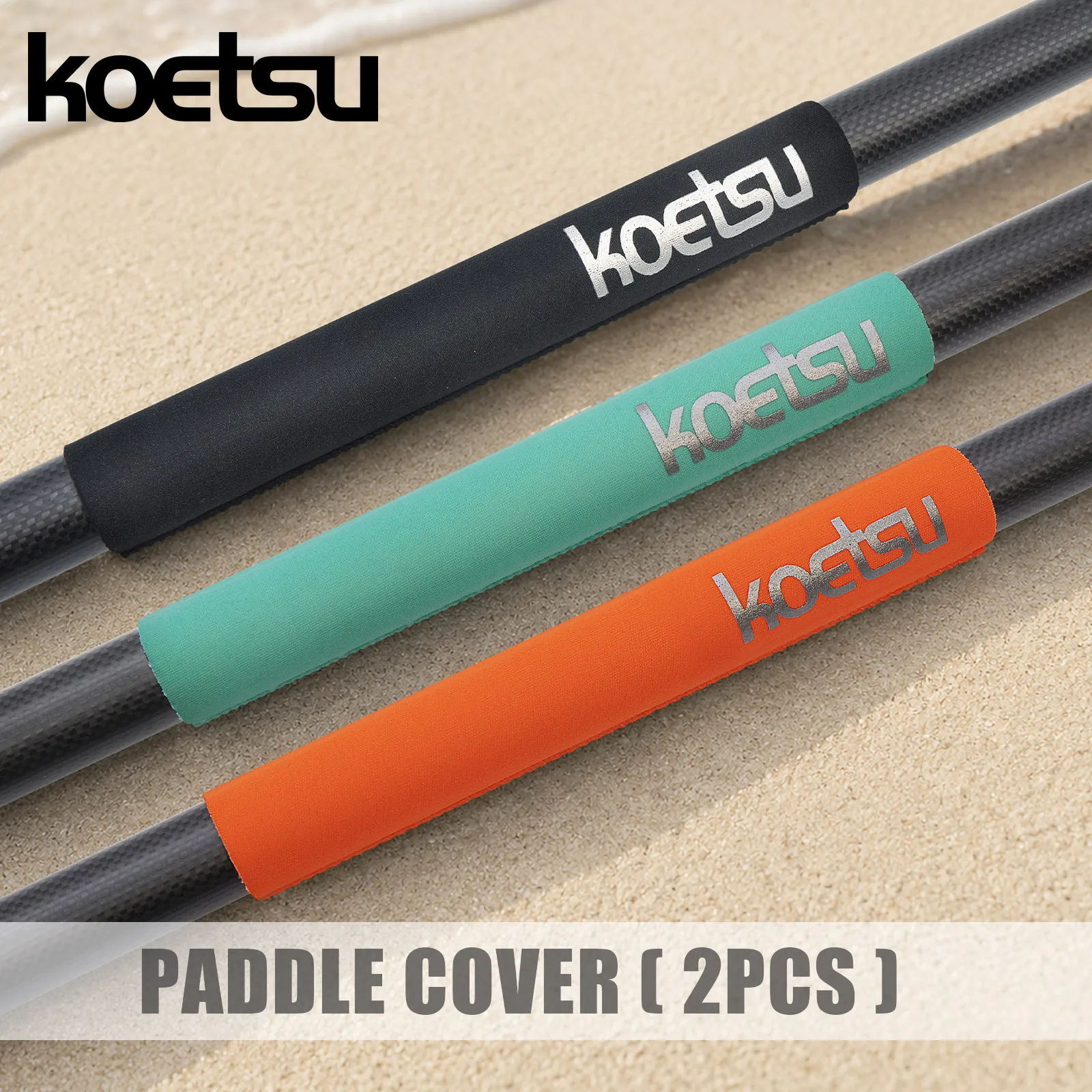 KOETSU 2PCS Kayak Paddle Non-Slip Grips,Thickened Wear-resistant Paddle Shaft Protective Covers, Sweat-absorbent Hand Guard