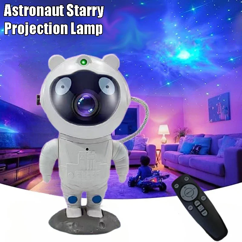 LED Astronaut Starry Projector Light Bluetooth Speaker Projector Lamp Music Playback USB Plug-in for Bedroom Holiday Decorations