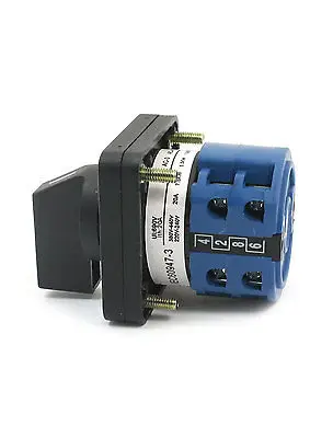 5 Pcs 690V 20A 2-Pole 3-Position Square Panel Mounting Changeover Switch LW26-20/2