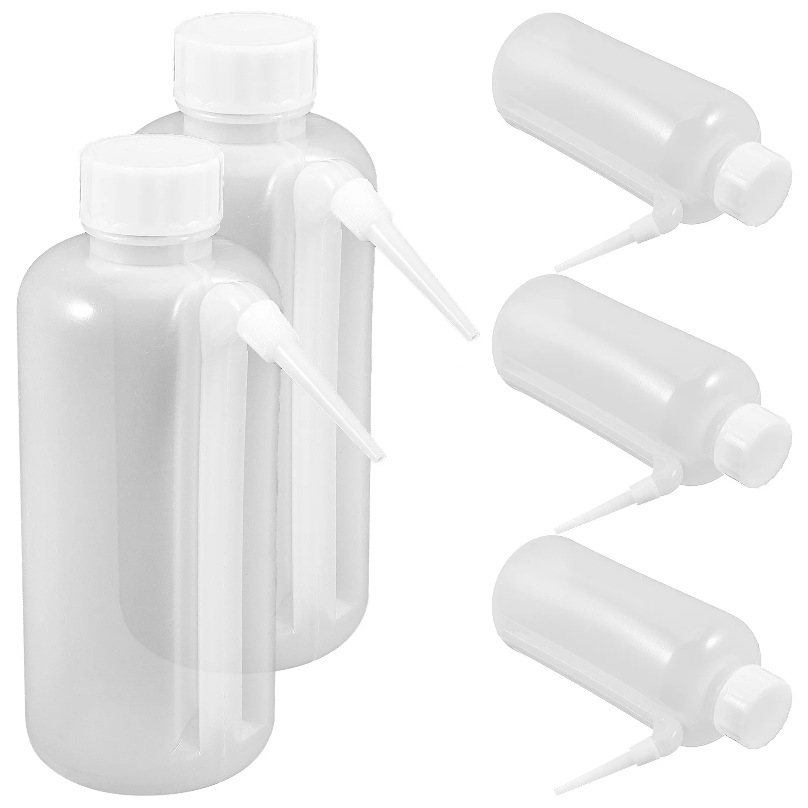 

5pcs Condiment Squeeze Bottles 500Ml Transparent Kitchen Tools For Sauce Oil Dressing Salad Bbq Squeezable Plastic Containers