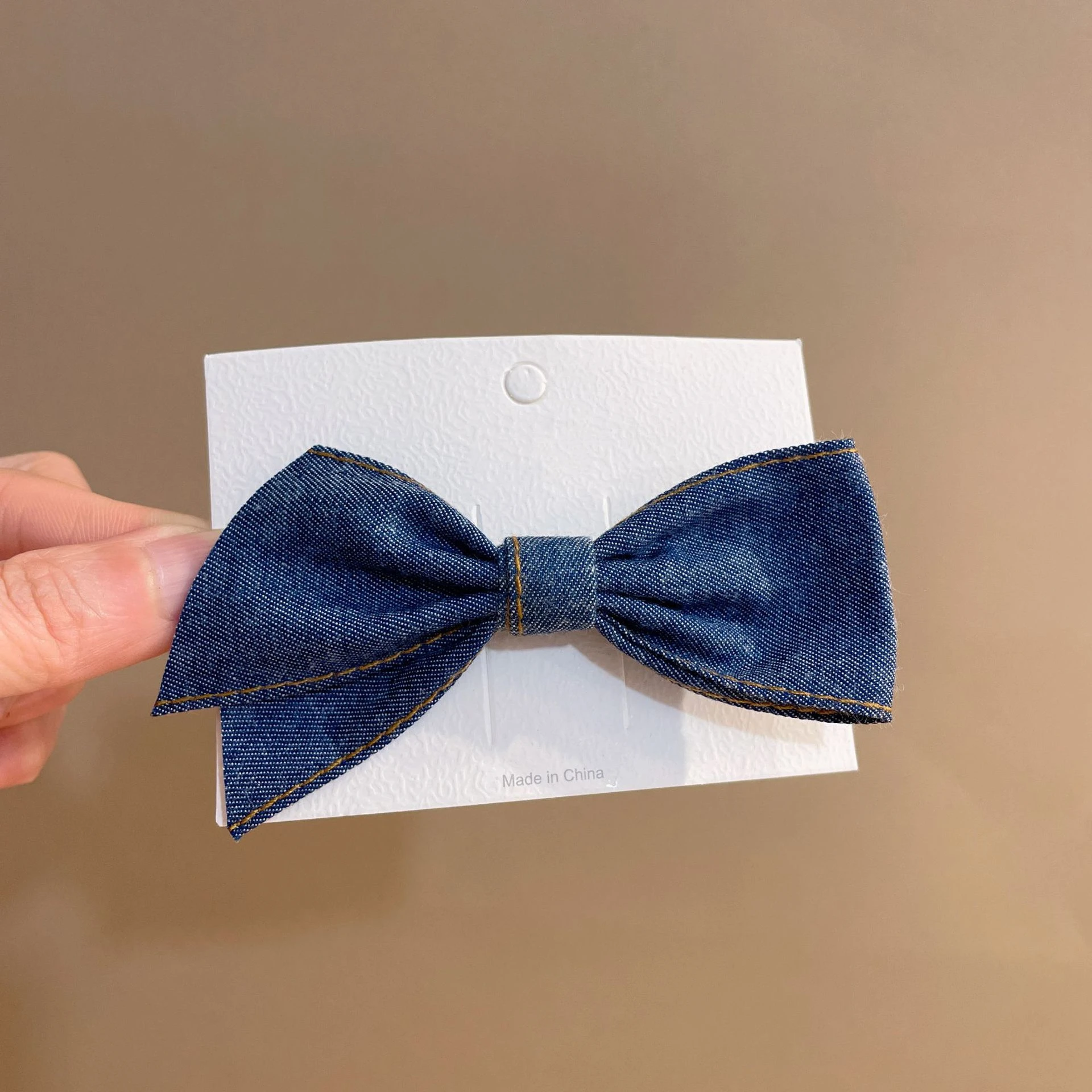 AFP Denim Bowknot Trendy Hair Clip Claw to Fix Hair Ladies Hair Bath Crab Clip Headband Fashion Popular Hair Accessories