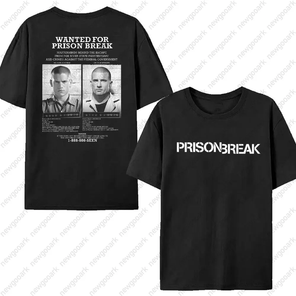 Prison Break T Shirts Tv Series Aesthetic Clothing Michael Scofield Summer Y2k Shirt Streetwear Printed Tshirt Graphic T Shirts