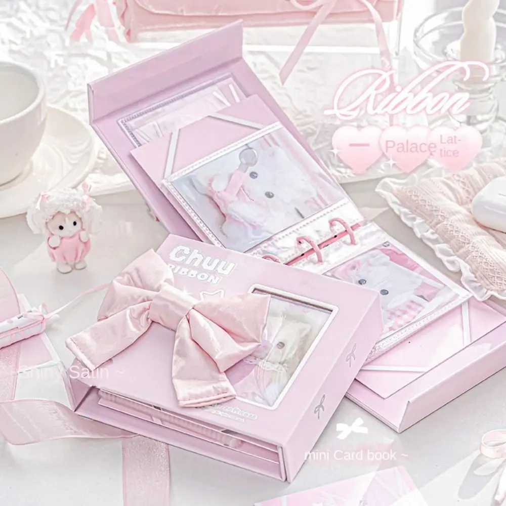 

Bear Photocard Binder Collect Inside Page Loose-leaf Colorful Idol Photo Album Cute Bowknot Idol Photo Card Holder