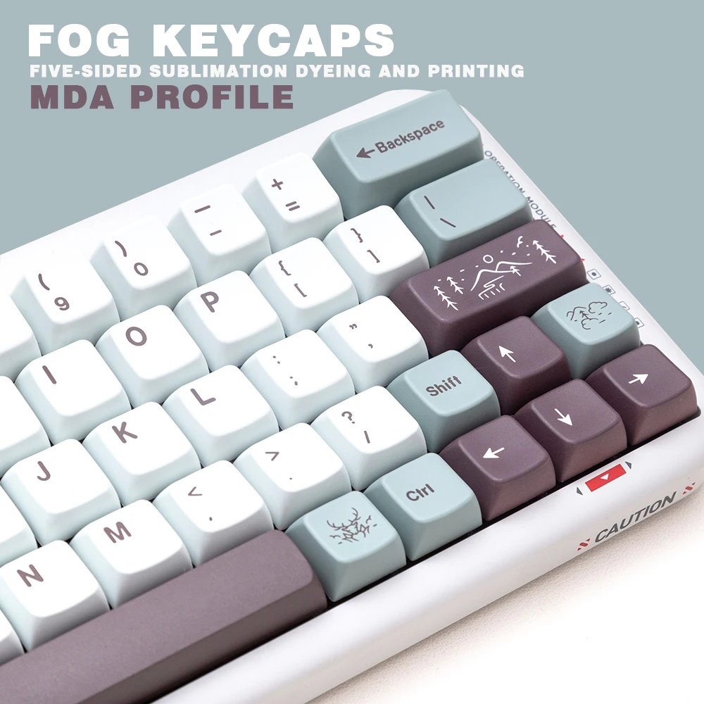 

GMK Fog 145Keys/Set PBT Keycaps DYE-SUB DIY Custom MDA Profile Key Cap for MX Switch Game Mechanical Keyboard