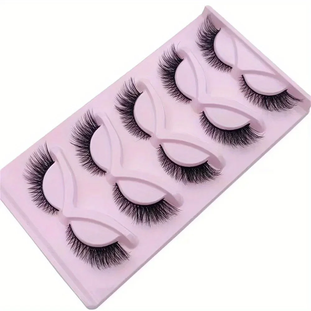 15 Pairs 3-Pack Cat Eye Lashes Wispy Fake Lashes Fluffy Cat Eye Lashes Extensions False Eyelashes