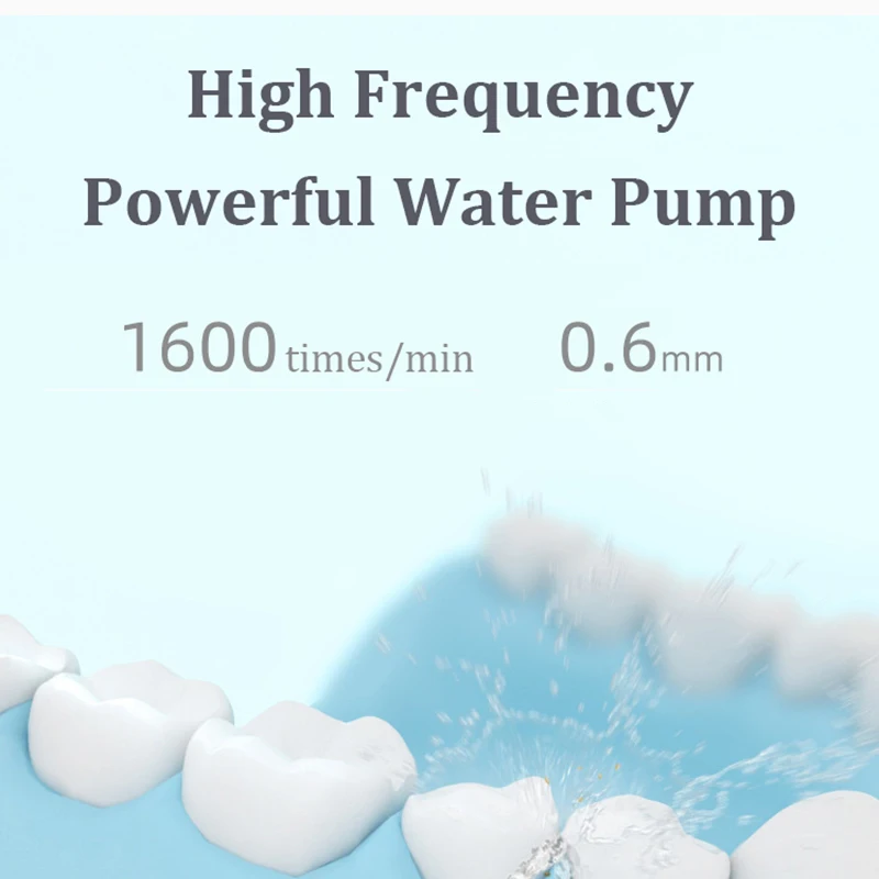 New Dental Puncher Portable Pulse Scaler Electric Water Flosser Orthodontic Oral Flush High Frequency Waterproof 300ML Tank