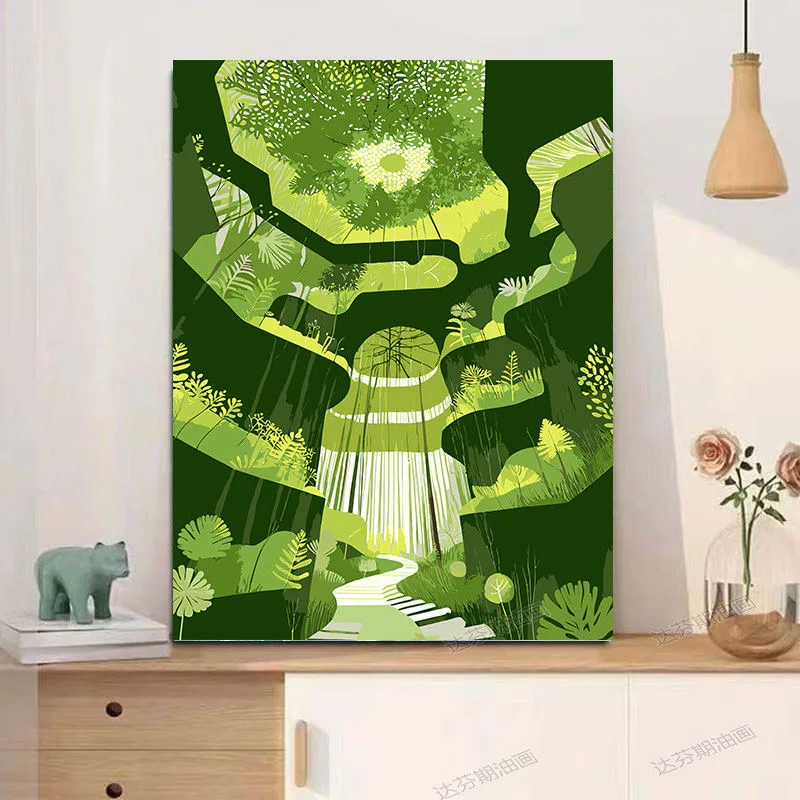 

8-0002 Seasons Forest Oil Painting Set - Spring Summer Fall Winter - Panel Series