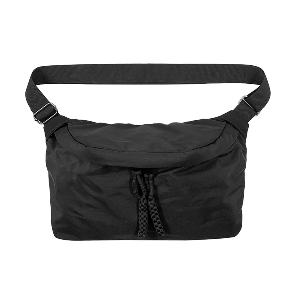 Sac messager en nylon pour hommes et femmes, sac de poitrine à bandoulière, sac banane à fermeture éclair, grande capacité, imperméable, léger, mode extérieure