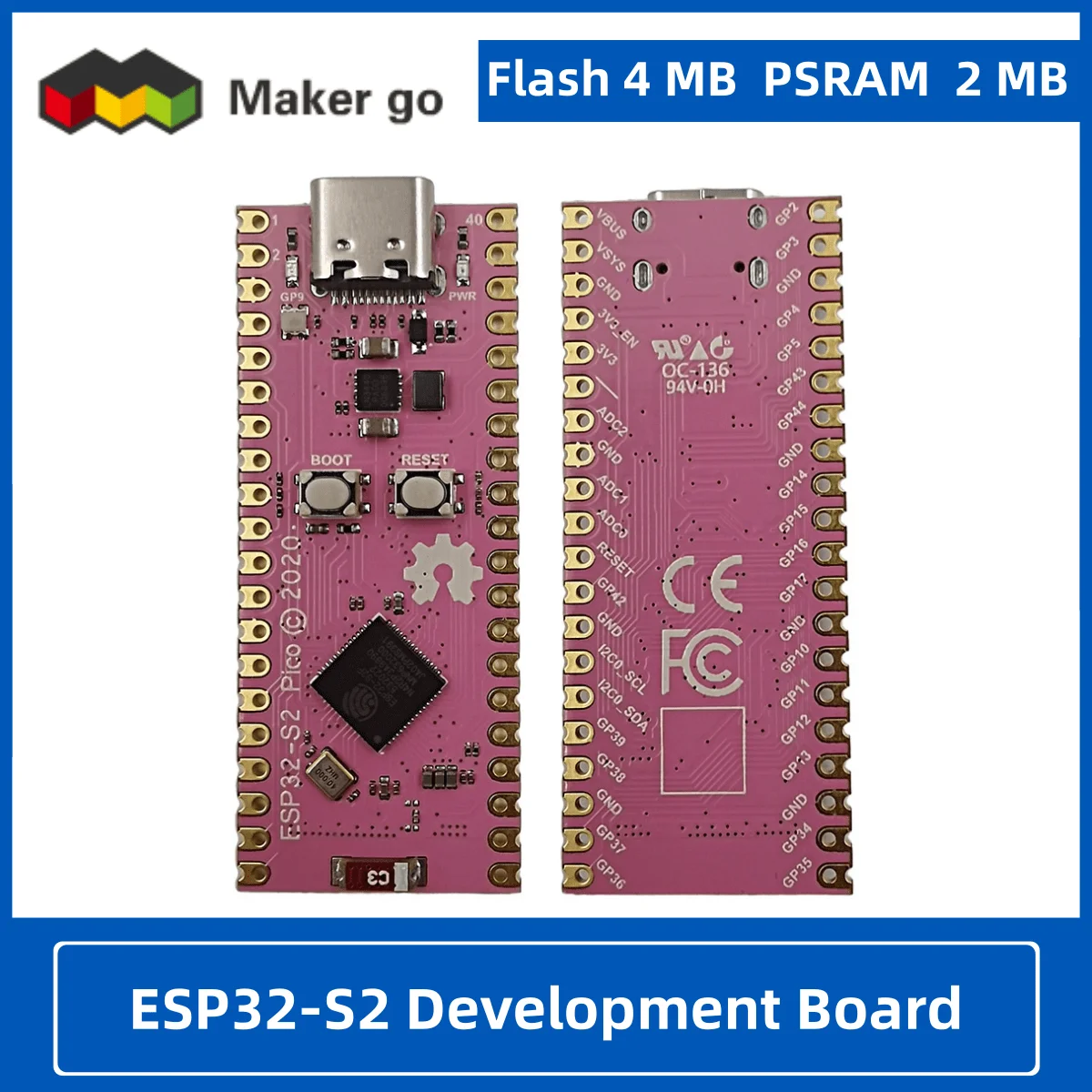 ESP32-S2 FN4R2 Development Board ESP32 S2 Pico Core board wifi 4MB