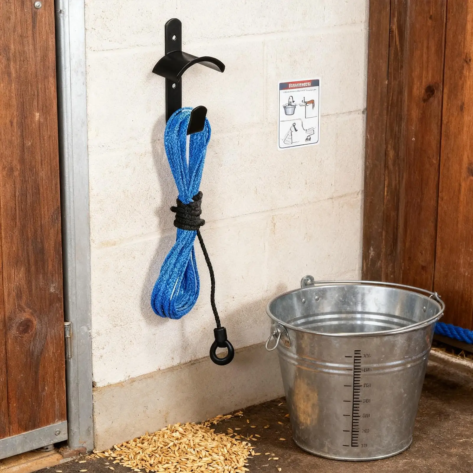 رف اللجام للجدار 2 قطعة معدات الفروسية تخزين الحصان تك تخزين هوك لمركز تدريب اليد المستقر لركوب الخيل #3