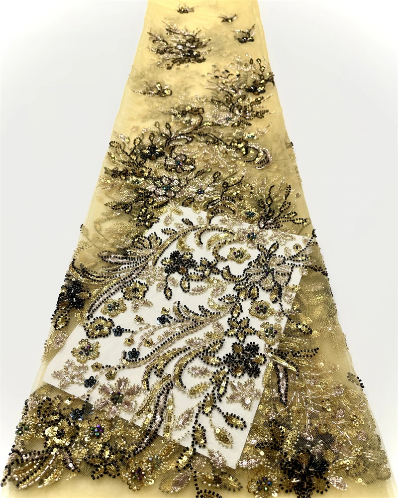 قماش دانتيل فاخر راقي مع ترتر، تطريز فرنسي، عريس ثقيل، أزياء أفريقية، نيجيرية، فستان سهرة