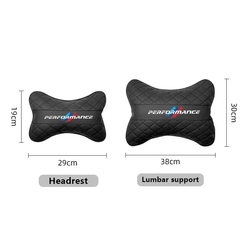 Car Seat Neck Pillow Lumbar Back Support Car Headrest Cushion For BMW Performance i1 X1 X3 X5 X7 E36 E46 E53 E90 E60 E61 E93 E87