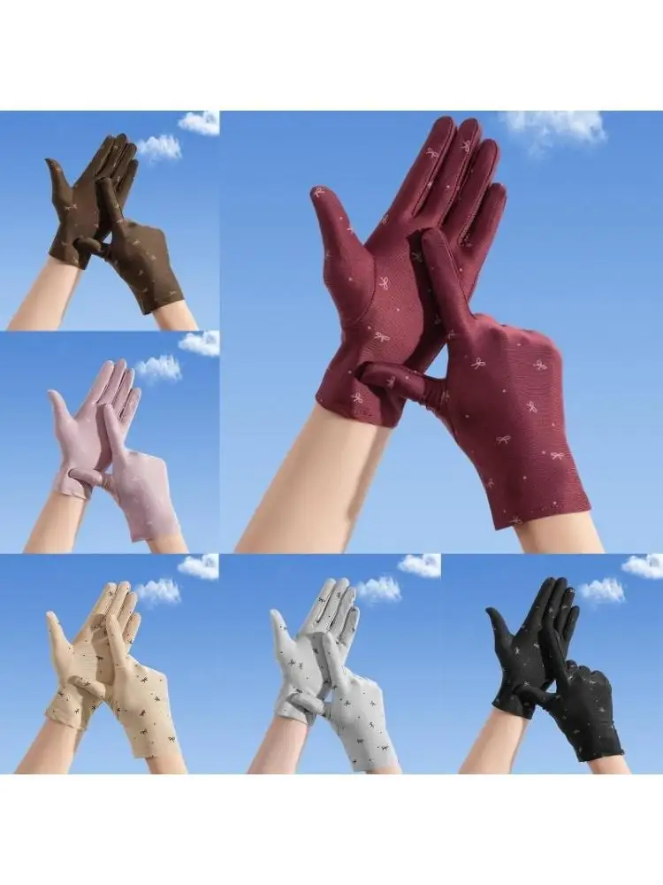 

39BB Солнцезащитные перчатки для сенсорного экрана Нескользящие тонкие перчатки из ледяного шелка для занятий спортом