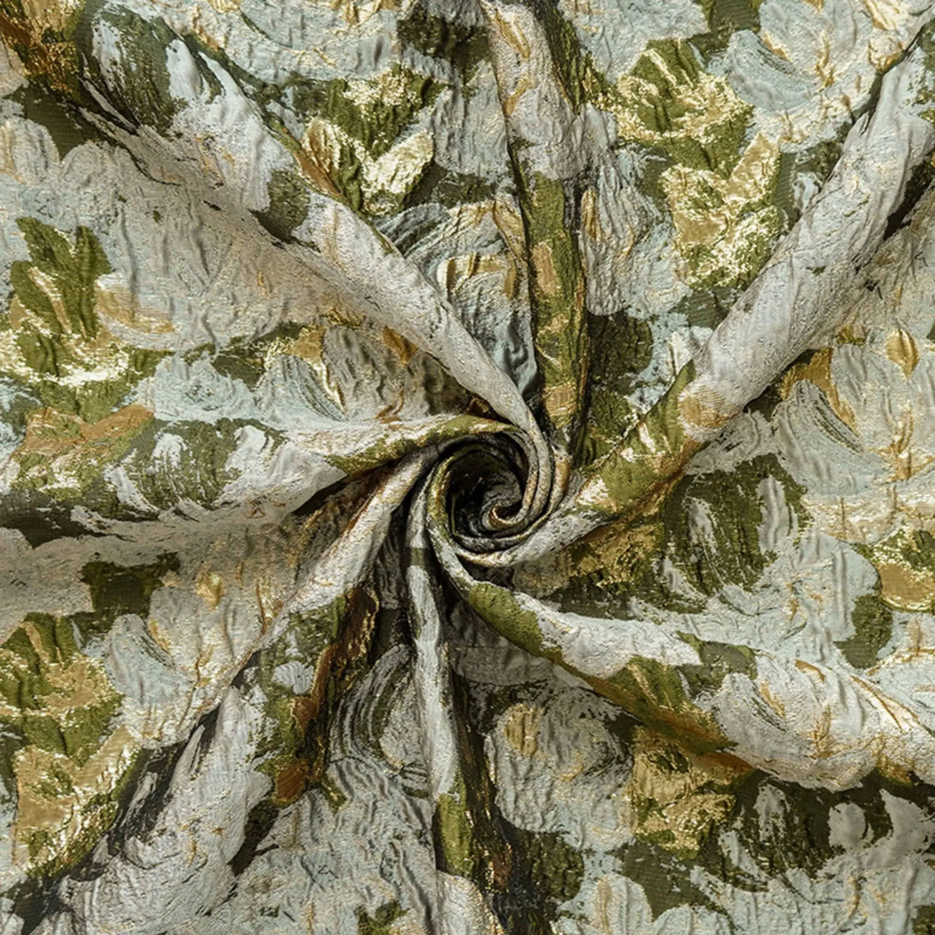 

Gold Green Embossed Jacquard Fabric Brocade Design Sewing Material Sofa Cheongsam Dress Garment Fabric 145cm Sold By The Meter