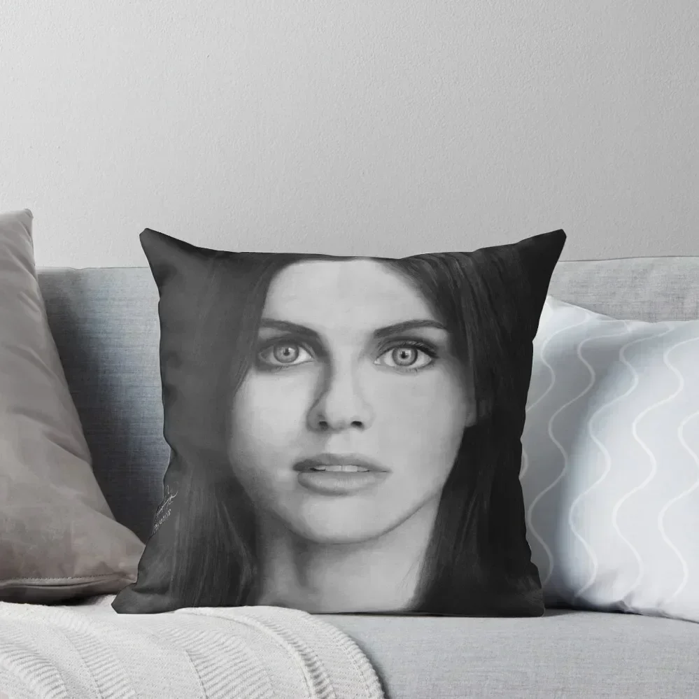 

Alexandra Daddario Throw Pillow Christmas Cushion For Home Sofas Covers Christmas Covers For Cushions New year pillow