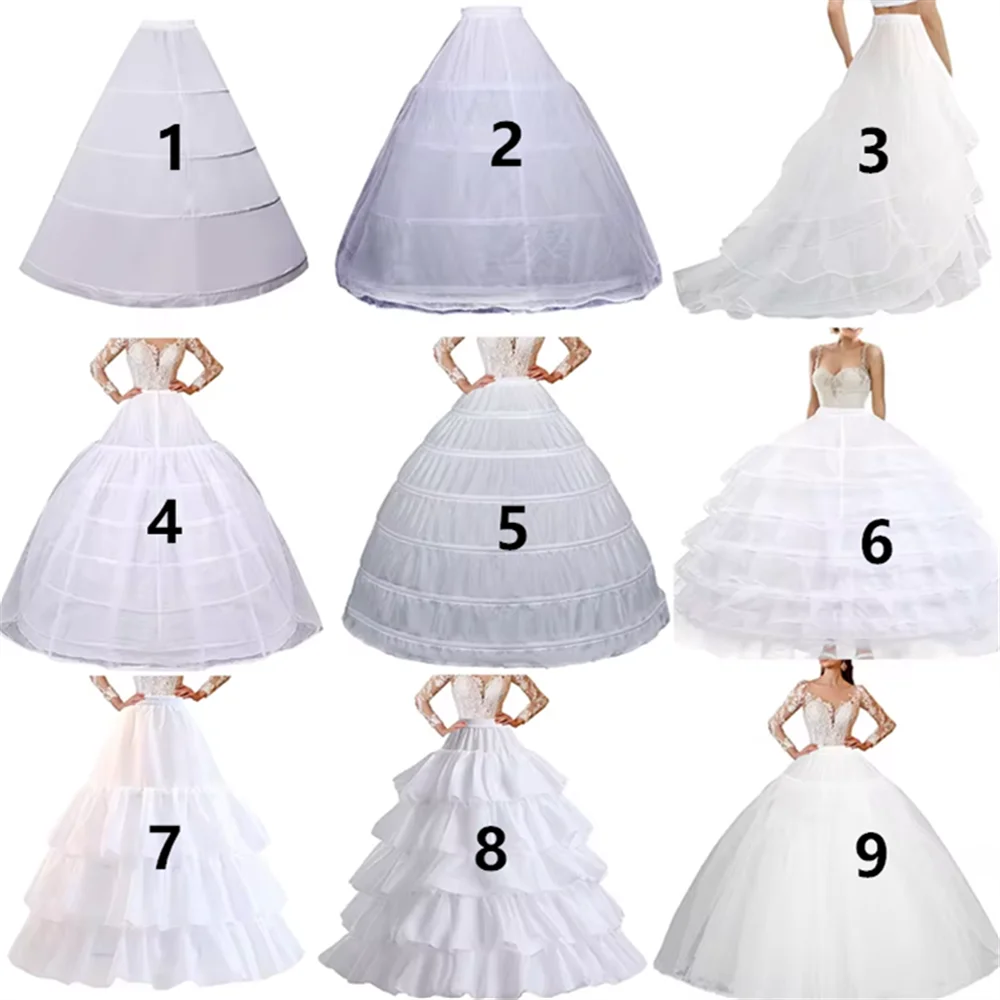 Bridal Wedding Petticoat Underskirt Ball Gown Crinoline Slip Underskirt Bridae Prom Dress Petticoats image 6
