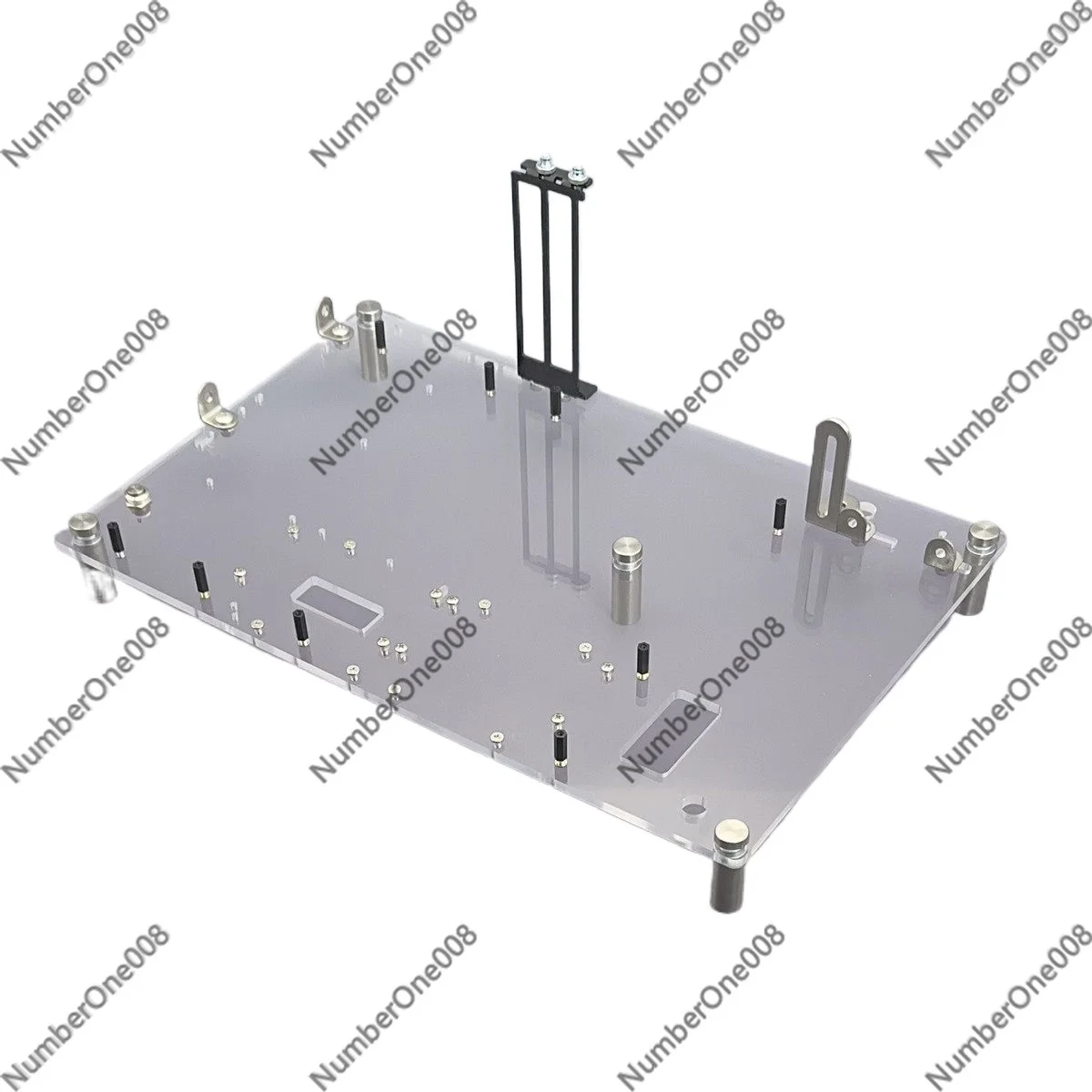 Open Air PC Case with Top-Mount PSU for ITX/MATX/X99, 4mm Acrylic Transparent DIY Motherboard Tray Minimalist Desktop Chassis