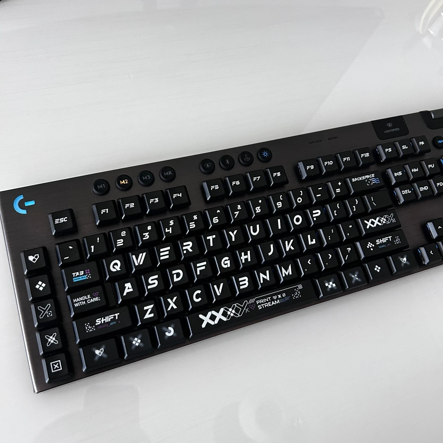 PBT translucent G915 keycap for Logitech G815/G915/TKL mechanical gaming keyboard, non-slip, wear-resistant and non-oiling