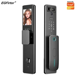 EGFirtor Tuya Wifi Smart Door Lock 3D Face Recognition Electronic Automation Smart Lock With Password IC Card Key Unlock Way