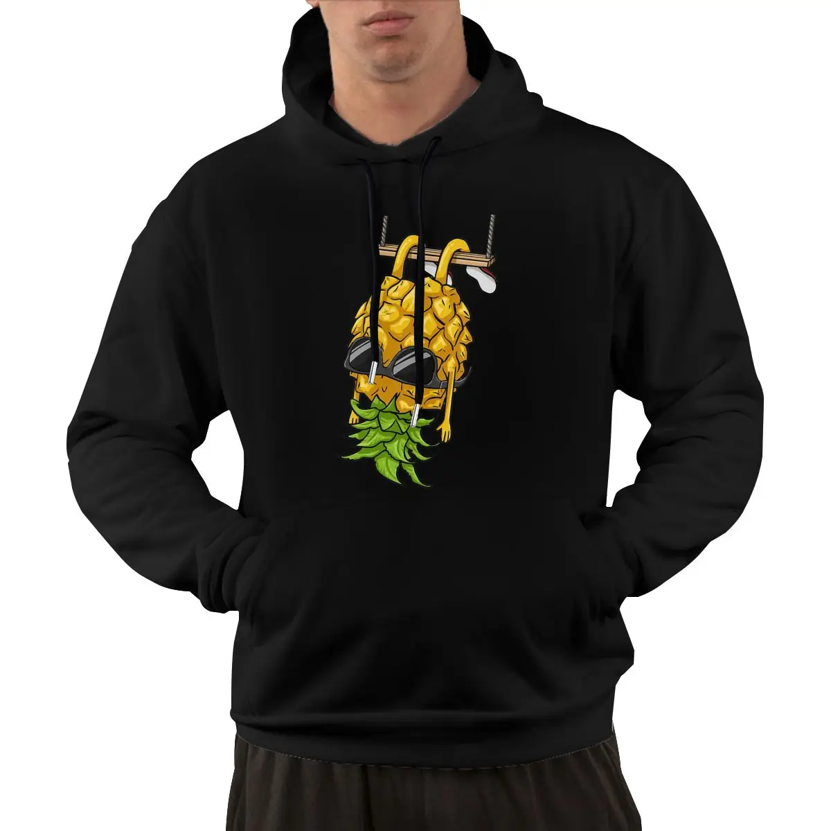 2024 Swingins Cartoon Swinger Upside Down Pineapple Gear Essential Men's Hoodie Applicable to Spring and winter festivals hoodie