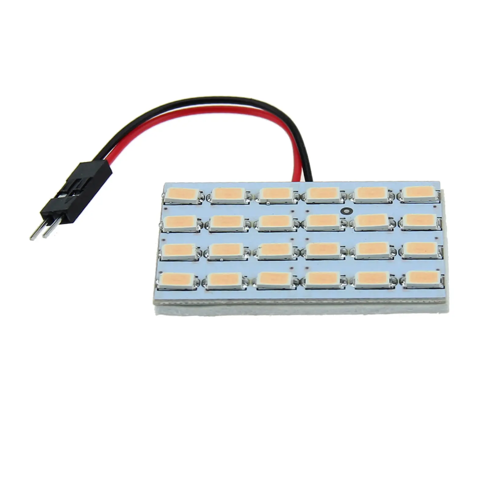 1x Warm White Car Panel Reading Light Dome Blub 24 Emitters 5630 SMD LED T10 festoon J206-WN