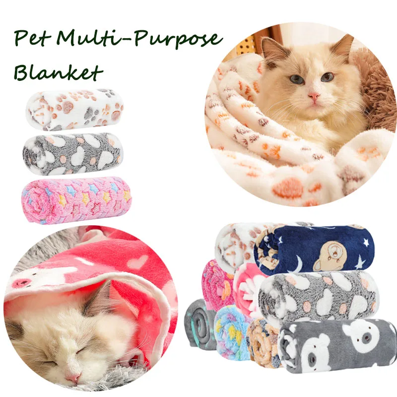 Pet Blanket Soft Fluffy Winter Warm Dog Bed Sheet Cat mat summer Breathable Comfortable cute dog Cat Cover Blanket Pet Supplies