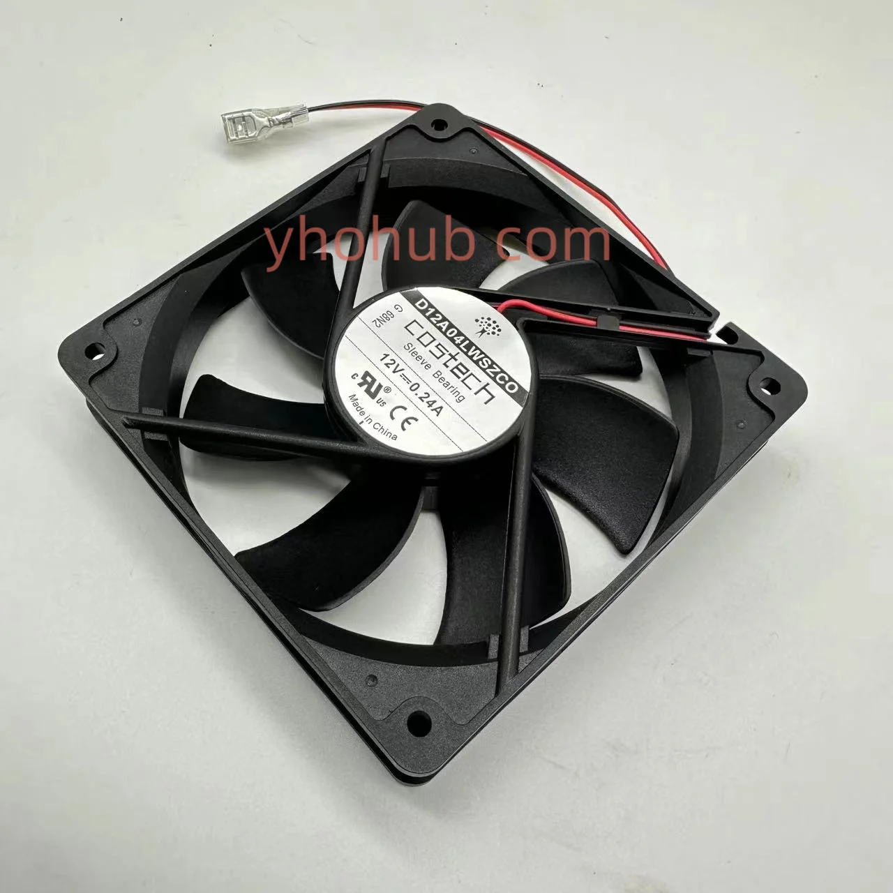 

COSTECH D12A04LWSZC0 DC 12V 0.24A 120x120x25mm 2-Wire Server Cooling Fan